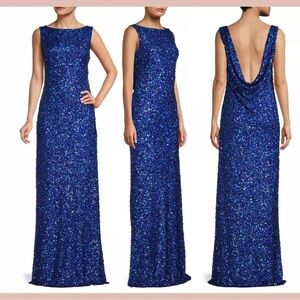 NWT Sachin & Babi $750 Maria Gown Cobalt sequin dress - Size 8 - formal, blue